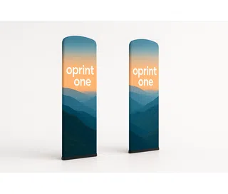 Sensor mat covers with a mountain landscape print in shades of blue and orange, and white text reading “oprint.one.”